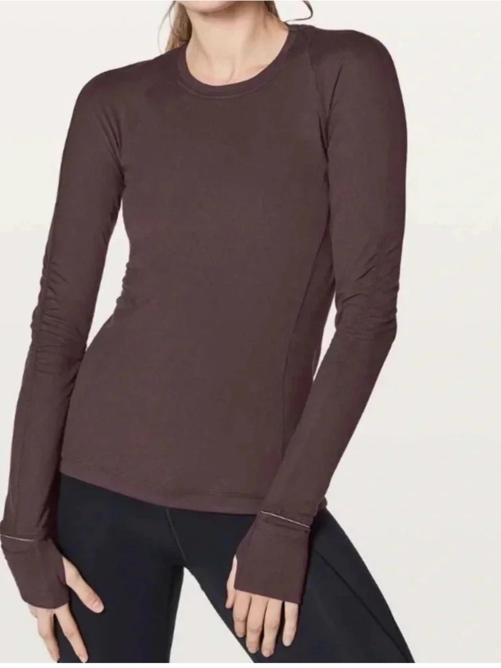 Lululemon runderful long sleeve shirt 4 in antique bark